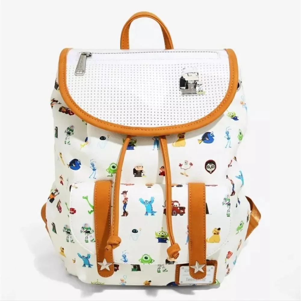 Loungefly Disney Pixar Character Allover Print Pin Collector Mini Rucksack